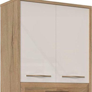 Garderobenschrank HOME AFFAIRE Gala Schränke Gr. B/H/T: 78cm x 192cm x 36cm, 4 St., beige (beige/pacific walnuss decor) hochwertig UV lackiert, Soft-Close-Funktion