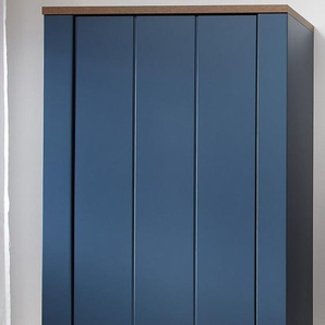 Garderobenschrank INNOSTYLE DIJON Schränke Gr. B/H/T: 65 cm x 201 cm x 38 cm, 1 St., Komplettausführung, braun Baby 1 türig, 6 Fächer, 4 Einlegeböden, Kleiderstange, Softclose