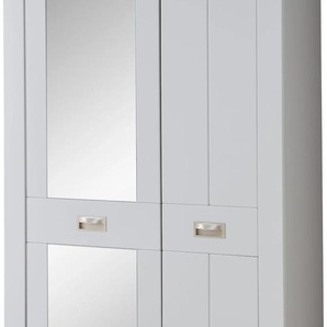 Garderobenschrank INNOSTYLE DIJON Schränke Gr. B/H/T: 98 cm x 201 cm x 38 cm, 2 St., Komplettausführung, grau Baby Kindergarderoben 2 türig, 9 Fächer, 5 Einlegeböden, Kleiderstange, Softclose