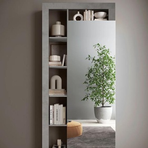 Garderobenschrank INOSIGN Hamburg, Breite 91 cm Schränke Gr. B/H/T: 91cm x 209cm x 30cm, Komplettausführung, weiß (weiß/ beton optik) Höhe 209 cm