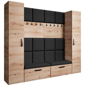 Garderobenschrank mit gepolsterten Paneelen MARGARET XL Eiche Artisan Jasmine 21