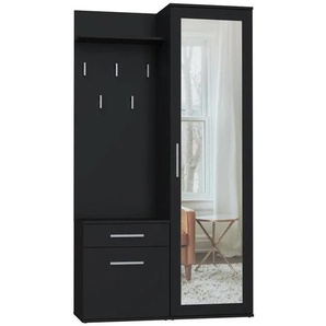 Garderobenschrank mit Spiegel FIORA eiche Artisan