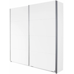 Garderobenschrank RAUCH Garderobe Drehtürenschrank Kleiderschrank Schrank Schuhschrank MINOSA Schränke Gr. H/T: 197cm x 48cm, 2 St., weiß (alpinweiß) Breite 181 cm, ausziehbare Kleiderstange, 6 Schuhböden MADE IN GERMANY