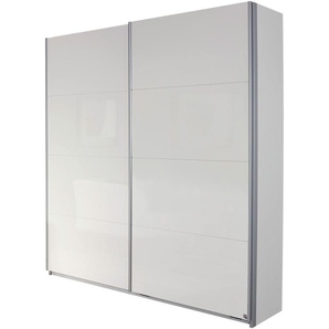 Garderobenschrank RAUCH Garderobe Drehtürenschrank Kleiderschrank Schrank Schuhschrank MINOSA Schränke Gr. H/T: 197cm x 48cm, 2 St., weiß (alpinweiß/hochglanz weiß) Breite 181 cm, ausziehbare Kleiderstange, 6 Schuhböden MADE IN GERMANY