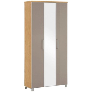 Xxxl Garderobenschrank Santina, Taupe, Eiche, Holzwerkstoff, Eiche, furniert, 2 Fächer, 90x193x37 cm, Goldenes M, Made in Germany, DGM-Klimapakt, Beimöbel erhältlich, Typenauswahl, Garderobe, Garderobenschränke, Garderobenschränke