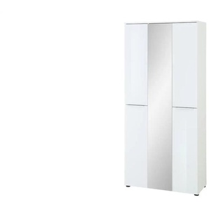 Garderobenschrank  Vitreo Neo ¦ weiß ¦ Maße (cm): B: 90 H: 196 T: 41