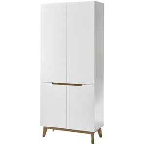 Garderobenschrank - weiß - Materialmix - 85 cm - 196 cm - 40 cm | Möbel Kraft