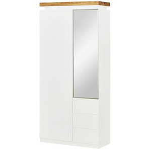 Garderobenschrank - weiß - Materialmix - 91 cm - 198 cm - 38 cm | Möbel Kraft