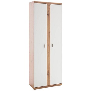 Xxxl Garderobenschrank, Weiß, Eiche, Holzwerkstoff, 5 Fächer, 70x197x38 cm, Beimöbel erhältlich, Garderobe, Garderobenschränke, Garderobenschränke