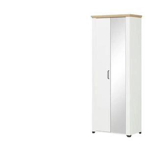 Garderobenschrank - weiß - Materialmix - 75 cm - 194,5 cm - 40 cm | Möbel Kraft