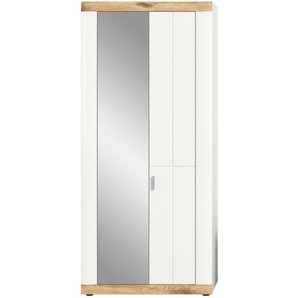 Garderobenschrank - weiß - Materialmix - 77 cm - 193 cm - 37 cm | Möbel Kraft