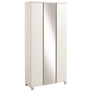 Xxxl Garderobenschrank, Silber, Weiß, Holzwerkstoff, 2 Fächer, 89x193x37 cm, Goldenes M, Made in Germany, DGM-Klimapakt, Beimöbel erhältlich, Typenauswahl, Garderobe, Garderobenschränke, Garderobenschränke