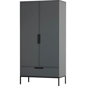 Garderobenschrank WOOOD Adam Schränke grau Breite 100 cm x Höhe 200