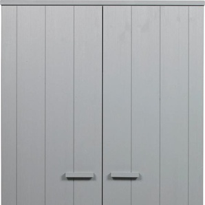 Garderobenschrank WOOOD Dennis Schränke Gr. B/H/T: 111cm x 202cm x 55cm, 2-türig, grau B 111 cm x H 202