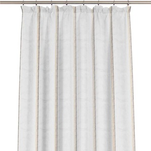 Gardine WIRTH Chloé Gardinen Gr. 260 cm, Faltenband, 1000 cm, braun (braun, weiß) Schlafzimmergardinen Fertig-Store mit FB 1:3 nach Maß