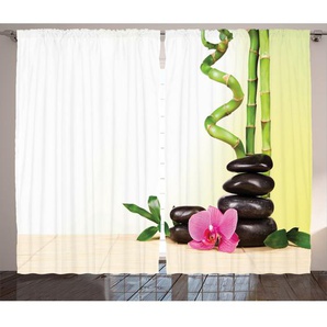 Rustikaler Vorhang, Bamboo Rock Meditation, Spa, Mehrfarbig