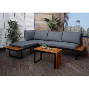 Garten Garnitur MCW-L27, Garnitur Sitzgruppe Lounge-Set Sofa, Spun Poly Alu Akazie Holz FSC-Zertifiziert