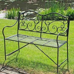 Gartenbank GARDEN PLEASURE Vesuv, schwarz, B:106cm H:93cm T:54cm, Stahl, Sitzbänke, BxTxH:106x54x93 cm