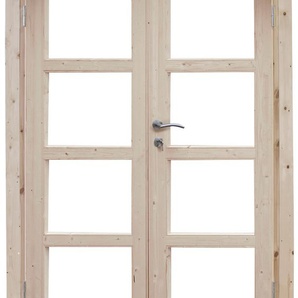 Gartenhaustür WOLFF Thor 40 Türen Gr. 196 cm, 159 cm, beige (natur) Türen Doppelflügeltür, BxH: 158,8x196,5 cm