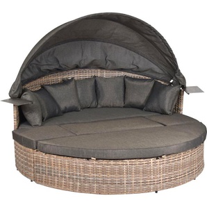 Gartenlounge-Set MERXX Riva Premium Sitzmöbel-Sets Gr. Polyester, beige (natur + natur natur) Relaxinsel, inkl. Sitz-und Rückenkissen