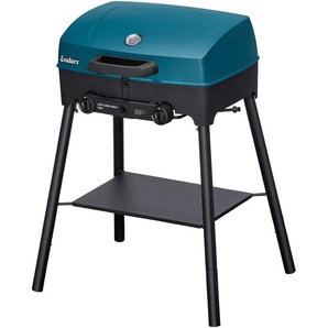 Gasgrill ENDERS Explorer Next Pro Caravan, Version 30 mbar Grills Gr. B/H/T: 59 cm x 47 cm x 80 cm, blau (blau, schwarz) BxTxH: 59x80x47 cm, Tisch- und Standgerät in einem, ideal für Camping