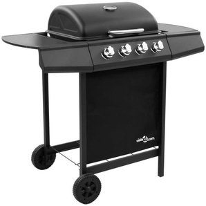 Gasgrill mit 4 Flammen Schwarz vidaXL