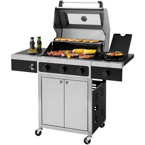 Gasgrill TEPRO Keansburg 3 Special Edition Grills Gr. B/H/T: 128cm x 118cm x 62cm, grau (schwarz, edelstahlfarben) BxTxH: 128x62x118 cm