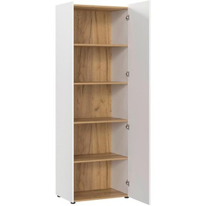 Germania Aktenschrank, Weiß, Eiche, Holzwerkstoff, 4 Fächer, 62x188x42 cm, FSC Mix, Beimöbel erhältlich, Arbeitszimmer, Aktenschränke