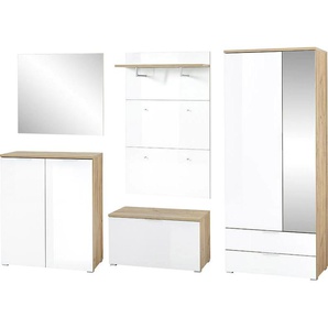 Garderoben-Set GERMANIA GW-Telde Kastenmöbel-Sets weiß (navarra, eiche, nachbildung, weiß) Garderoben-Sets