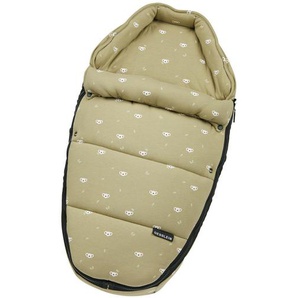 Gesslein BABYSCHALEN-FUßSACK, Grün, Beige, Textil, Füllung: Fleece, 45x12x82 cm, Gurtschlitze, Kinderwagen, Kinderwagenzubehör