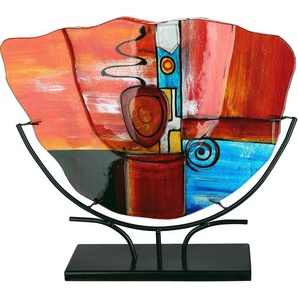 GILDE GLAS art Dekovase New Life 1 (1 St), handbemalt mit Fusingglas-Elementen