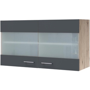 Glas-Hängeschrank Spa | grau | 100 cm | 54,8 cm | 32 cm |