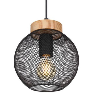 Globo Hängeleuchte, Braun, Schwarz, Holz, Metall, 120 cm, Lampen & Leuchten, Innenbeleuchtung, Hängelampen, Esstischlampen