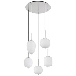 Globo Hängeleuchte, Opal, Nickel, Metall, Glas, 150 cm, Lampen & Leuchten, Innenbeleuchtung, Hängelampen, Esstischlampen