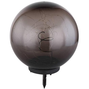 Globo Solarleuchte, Grau, Kunststoff, 40 cm, Solarleuchten