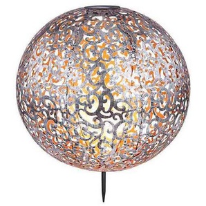 Globo Solarleuchte, Silber, Metall, 50 cm, Solarleuchten