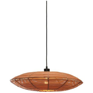 Good & Mojo Hängeleuchte Good&Mojo, Natur, Holz, Rattan, rund,rund, 55x14x55 cm, LED-Leuchtmittel austauschbar, Lampen & Leuchten, Innenbeleuchtung, Hängelampen, Pendelleuchten