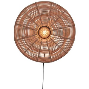 Good & Mojo Wandleuchte Good&Mojo, Natur, Naturmaterialien, Holz,Holz, rund,rund, 55x55x14 cm, LED-Leuchtmittel austauschbar, Lampen & Leuchten, Innenbeleuchtung, Spots & Strahler, Wandstrahler