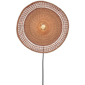 Good & Mojo Wandleuchte Good&Mojo, Natur, Rot, rund,rund, 45x9x45 cm, LED-Leuchtmittel austauschbar, Lampen & Leuchten, Innenbeleuchtung, Spots & Strahler, Wandstrahler