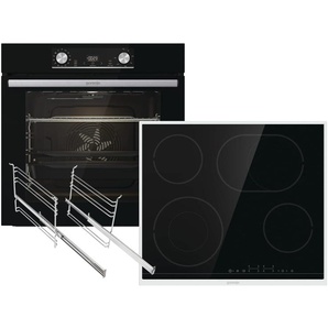 Gorenje Backofenset Black Steam Set 738885 - Backofen BOSX6737E06BG + Glaskeramik-Kochfeld ECT43X