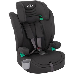 Graco Kinderautositz Eldura R129, Schwarz, Textil, 53x46x56 cm, ECE R 129, 5-Punkt-Gurtsystem, abnehmbarer und waschbarer Bezug, Gurtlängenverstellung, höhenverstellbare Kopfstütze, optimaler Aufprallschutz, schnell leicht im Auto montierbar,