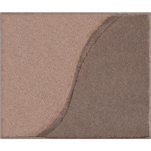 Grund Bidet-Vorleger Manta, Taupe, Textil, Wellen, rechteckig, 50x60 cm, Oeko-Tex® Standard 100, Made in Europe, für Fußbodenheizung geeignet, rutschfest, Badtextilien, Badematten