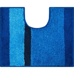 Grund Wc-Vorleger Room, Blau, Textil, Streifen, rechteckig, 49x60 cm, Oeko-Tex® Standard 100, Made in Europe, für Fußbodenheizung geeignet, rutschfest, Badtextilien, Badematten