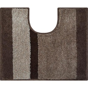 Grund Wc-Vorleger Room, Taupe, Textil, Streifen, rechteckig, 49x60 cm, Oeko-Tex® Standard 100, Made in Europe, für Fußbodenheizung geeignet, rutschfest, Badtextilien, Badematten