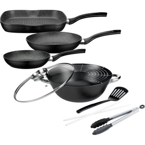 GSW Topf-Set Gourmet Granit Gusseisen, (Set, 6-tlg), Induktion