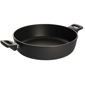 WOLL Guss-Kasserolle Ø 32 cm Nowo Titanium ¦ schwarz ¦ Aluminium-Guss ¦ Maße (cm): H: 8  Ø: 32