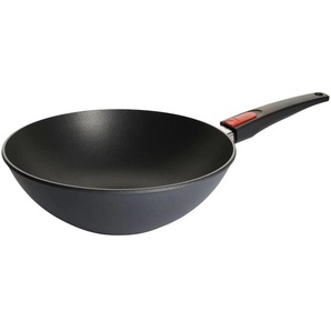 WOLL Guss-Wok- und Rührpfanne   Diamond Lite ¦ schwarz ¦ Aluminium-Guss ¦ Maße (cm): H: 10  Ø: 30