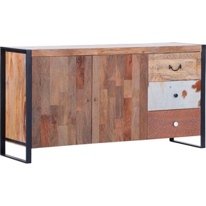 Sideboard GUTMANN FACTORY Clint Sideboards Gr. B/H/T: 150 cm x 80 cm x 47 cm, 3, beige (natur) Sideboards