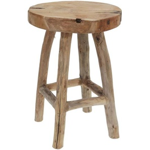 H&S Collection Hocker 42 Cm Teakholz