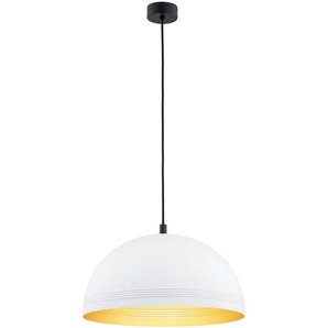 Xxxl Hängeleuchte Argon Bonita, Weiß, Gold, Metall, rund,rund, 40x40x103 cm, CE, Lampen & Leuchten, Leuchtenserien